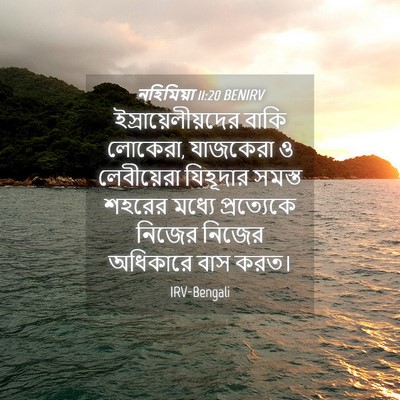 Picture 04 - নহিমিয়া 11:20 BENIRV - ইস্রায়েলীয়দের - Bible Verse Picture