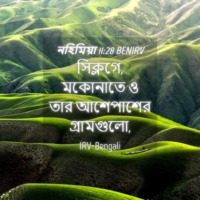Picture 04 - নহিমিয়া 11:28 BENIRV - সিক্লগে, মকোনাতে ও - Bible Verse Picture
