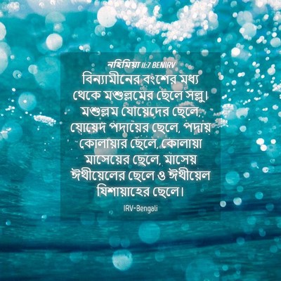 Picture 04 - নহিমিয়া 11:7 BENIRV - বিন্যামীনের বংশের - Bible Verse Picture