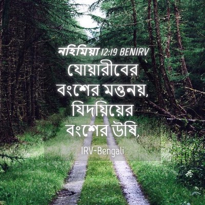 Picture 04 - নহিমিয়া 12:19 BENIRV - যোয়ারীবের বংশের - Bible Verse Picture