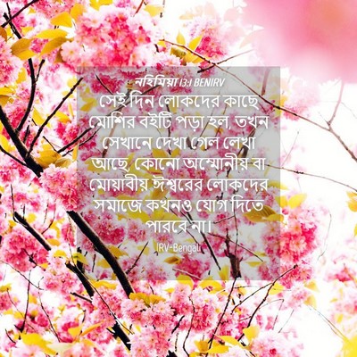 Picture 04 - নহিমিয়া 13:1 BENIRV - সেই দিন লোকদের - Bible Verse Picture