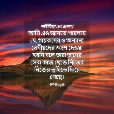 Picture 04 - নহিমিয়া 13:10 BENIRV - আমি এও জানতে - Bible Verse Picture