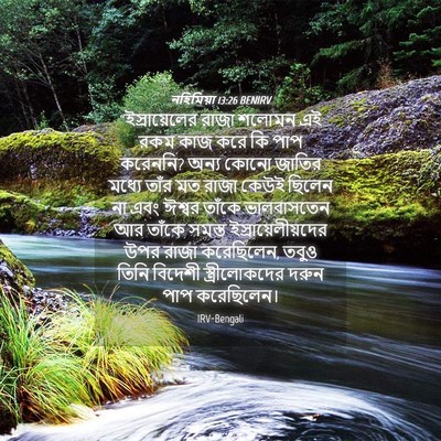 Picture 04 - নহিমিয়া 13:26 BENIRV - “ইস্রায়েলের রাজা - Bible Verse Picture