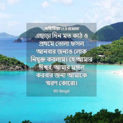 Picture 04 - নহিমিয়া 13:31 BENIRV - এছাড়া দিন মত কাঠ ও - Bible Verse Picture