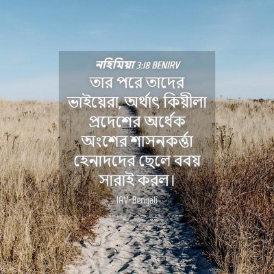 Picture 04 - নহিমিয়া 3:18 BENIRV - তার পরে তাদের - Bible Verse Picture