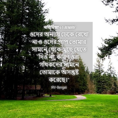 Picture 04 - নহিমিয়া 4:5 BENIRV - ওদের অন্যায় ঢেকে - Bible Verse Picture