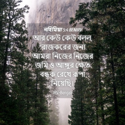 Picture 04 - নহিমিয়া 5:4 BENIRV - আর কেউ কেউ বলল, - Bible Verse Picture