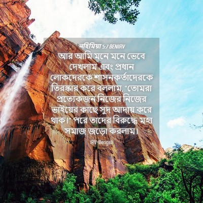 Picture 04 - নহিমিয়া 5:7 BENIRV - আর আমি মনে মনে ভেবে - Bible Verse Picture