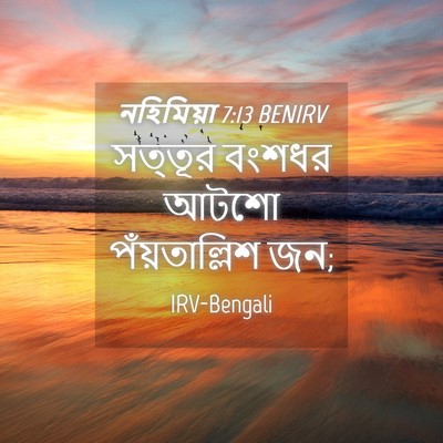 Picture 04 - নহিমিয়া 7:13 BENIRV - সত্তূর বংশধর আটশো - Bible Verse Picture