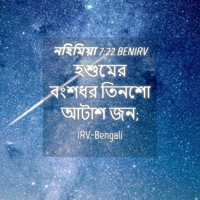 Picture 04 - নহিমিয়া 7:22 BENIRV - হশুমের বংশধর - Bible Verse Picture