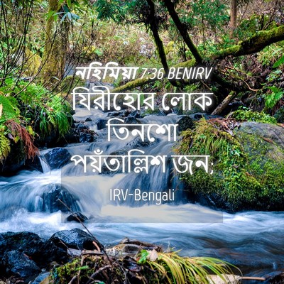 Picture 04 - নহিমিয়া 7:36 BENIRV - যিরীহোর লোক তিনশো - Bible Verse Picture