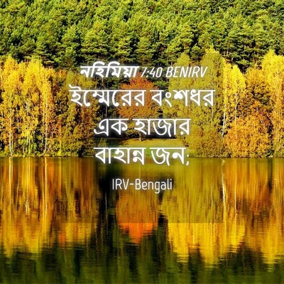 Picture 04 - নহিমিয়া 7:40 BENIRV - ইম্মেরের বংশধর এক - Bible Verse Picture