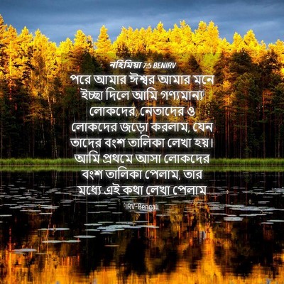 Picture 04 - নহিমিয়া 7:5 BENIRV - পরে আমার ঈশ্বর - Bible Verse Picture