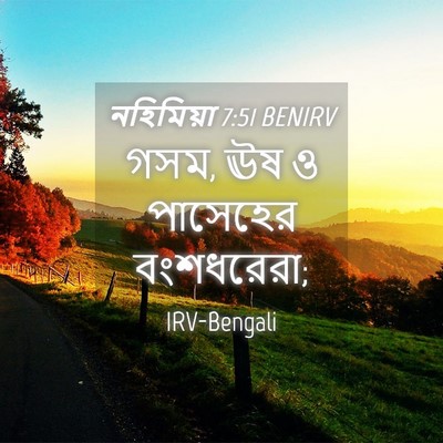 Picture 04 - নহিমিয়া 7:51 BENIRV - গসম, ঊষ ও পাসেহের - Bible Verse Picture