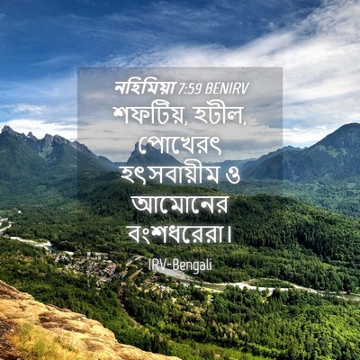 Picture 04 - নহিমিয়া 7:59 BENIRV - শফটিয়, হটীল, - Bible Verse Picture