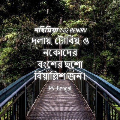 Picture 04 - নহিমিয়া 7:62 BENIRV - দলায়, টোবিয়, ও - Bible Verse Picture