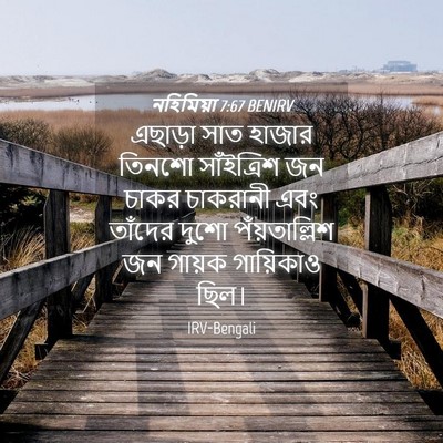 Picture 04 - নহিমিয়া 7:67 BENIRV - এছাড়া সাত হাজার - Bible Verse Picture