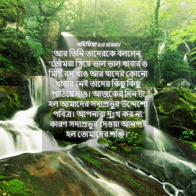 Picture 04 - নহিমিয়া 8:10 BENIRV - আর তিনি তাদেরকে - Bible Verse Picture