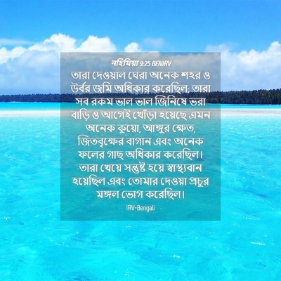 Picture 04 - নহিমিয়া 9:25 BENIRV - তারা দেওয়াল ঘেরা - Bible Verse Picture