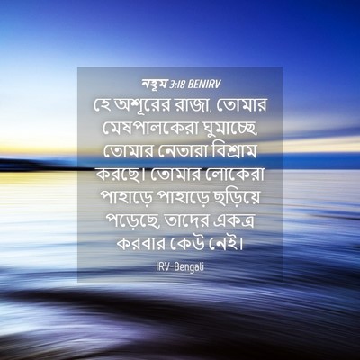 Picture 04 - নহূম 3:18 BENIRV - হে অশূরের রাজা, - Bible Verse Picture