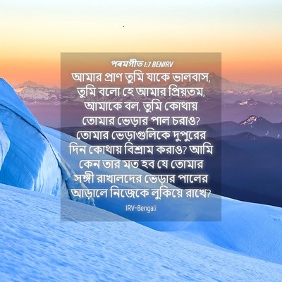 Picture 04 - পৰমগীত 1:7 BENIRV - আমার প্রাণ তুমি - Bible Verse Picture
