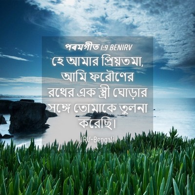 Picture 04 - পৰমগীত 1:9 BENIRV - হে আমার প্রিয়তমা, - Bible Verse Picture