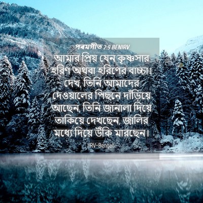 Picture 04 - পৰমগীত 2:9 BENIRV - আমার প্রিয় যেন - Bible Verse Picture