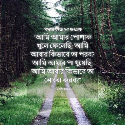 Picture 04 - পৰমগীত 5:3 BENIRV - “আমি আমার পোশাক - Bible Verse Picture