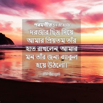 Picture 04 - পৰমগীত 5:4 BENIRV - দরজার ছিদ্র দিয়ে - Bible Verse Picture