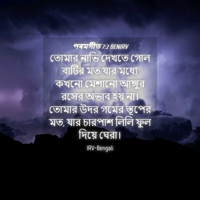 Picture 04 - পৰমগীত 7:2 BENIRV - তোমার নাভি দেখতে - Bible Verse Picture