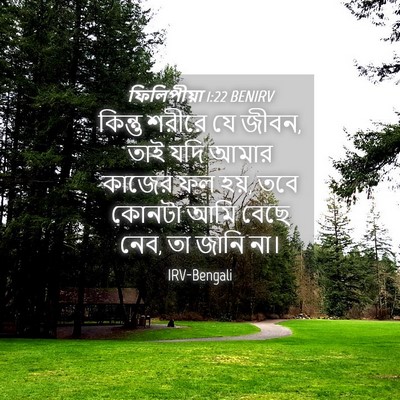 Picture 04 - ফিলিপীয়া 1:22 BENIRV - কিন্তু শরীরে যে - Bible Verse Picture