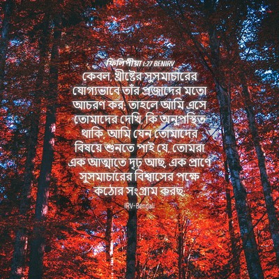 Picture 04 - ফিলিপীয়া 1:27 BENIRV - কেবল, খ্রীষ্টের - Bible Verse Picture