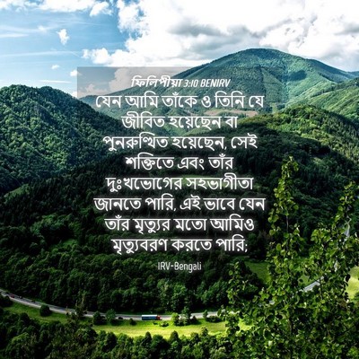 Picture 04 - ফিলিপীয়া 3:10 BENIRV - যেন আমি তাঁকে ও - Bible Verse Picture