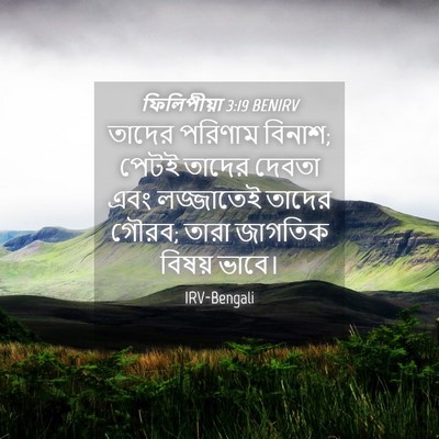Picture 04 - ফিলিপীয়া 3:19 BENIRV - তাদের পরিণাম - Bible Verse Picture