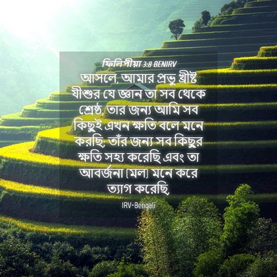 Picture 04 - ফিলিপীয়া 3:8 BENIRV - আসলে, আমার প্রভু - Bible Verse Picture