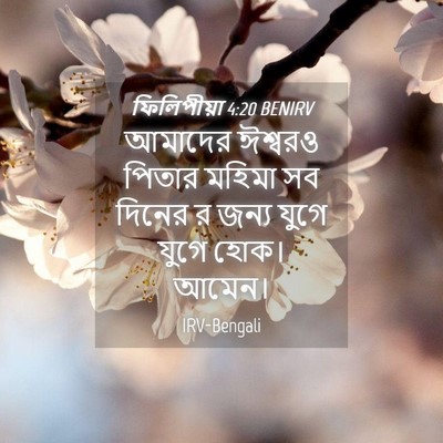 Picture 04 - ফিলিপীয়া 4:20 BENIRV - আমাদের ঈশ্বরও - Bible Verse Picture
