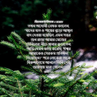 Picture 04 - বিচাৰকর্তাবিলাক 1:7 BENIRV - তখন অদোনী-বেষক - Bible Verse Picture
