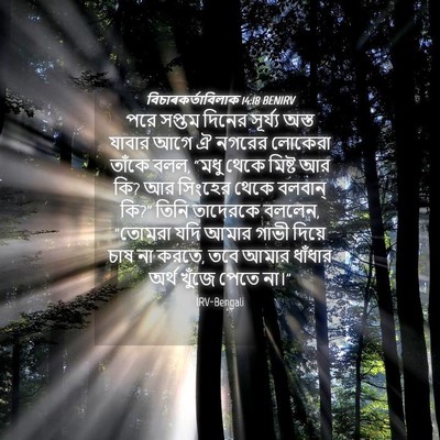 Picture 04 - বিচাৰকর্তাবিলাক 14:18 BENIRV - পরে সপ্তম দিনের - Bible Verse Picture