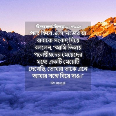 Picture 04 - বিচাৰকর্তাবিলাক 14:2 BENIRV - পরে ফিরে এসে নিজের - Bible Verse Picture