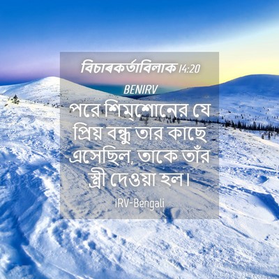 Picture 04 - বিচাৰকর্তাবিলাক 14:20 BENIRV - পরে শিম্‌শোনের যে - Bible Verse Picture