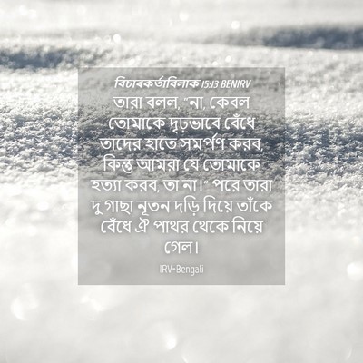 Picture 04 - বিচাৰকর্তাবিলাক 15:13 BENIRV - তারা বলল, “না, কেবল - Bible Verse Picture