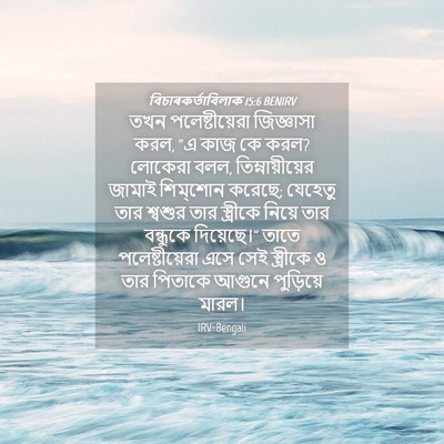 Picture 04 - বিচাৰকর্তাবিলাক 15:6 BENIRV - তখন পলেষ্টীয়েরা - Bible Verse Picture