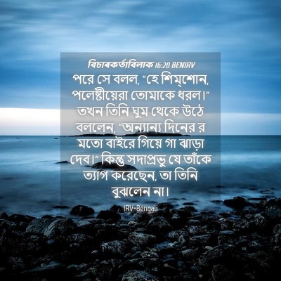 Picture 04 - বিচাৰকর্তাবিলাক 16:20 BENIRV - পরে সে বলল, “হে - Bible Verse Picture