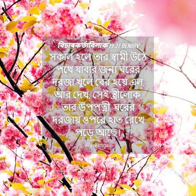 Picture 04 - বিচাৰকর্তাবিলাক 19:27 BENIRV - সকাল হলে তার - Bible Verse Picture