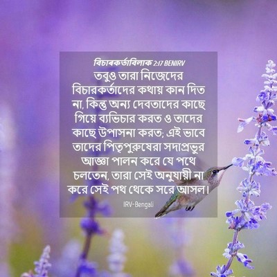Picture 04 - বিচাৰকর্তাবিলাক 2:17 BENIRV - তবুও তারা নিজেদের - Bible Verse Picture