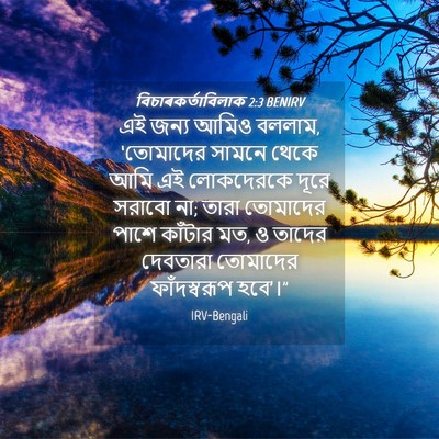 Picture 04 - বিচাৰকর্তাবিলাক 2:3 BENIRV - এই জন্য আমিও বললাম, - Bible Verse Picture