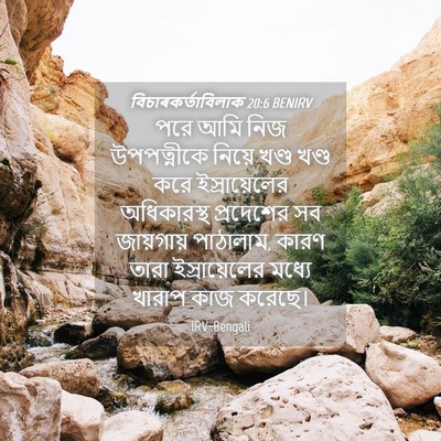 Picture 04 - বিচাৰকর্তাবিলাক 20:6 BENIRV - পরে আমি নিজ - Bible Verse Picture