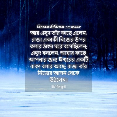 Picture 04 - বিচাৰকর্তাবিলাক 3:20 BENIRV - আর এহূদ তাঁর কাছে - Bible Verse Picture