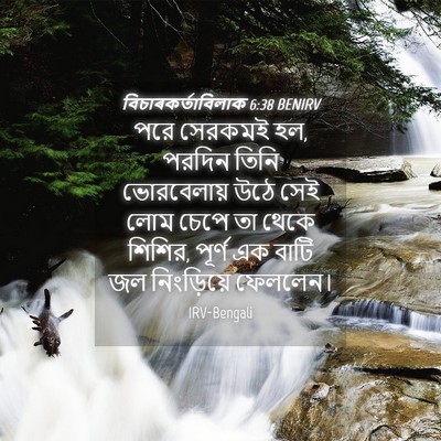 Picture 04 - বিচাৰকর্তাবিলাক 6:38 BENIRV - পরে সেরকমই হল, - Bible Verse Picture