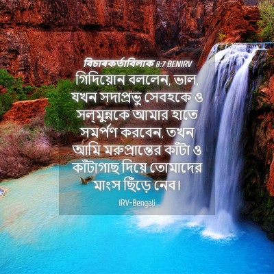 Picture 04 - বিচাৰকর্তাবিলাক 8:7 BENIRV - গিদিয়োন বললেন, - Bible Verse Picture